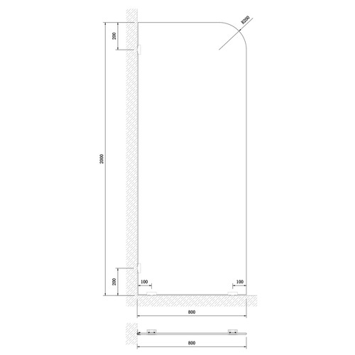 Blanca Glass Shower Screen