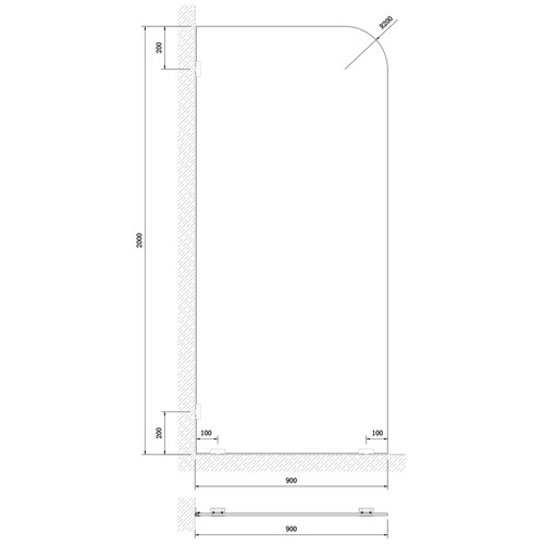Blanca Glass Shower Screen