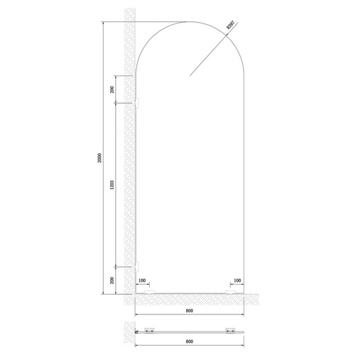 Esber Arch Glass Shower Screen