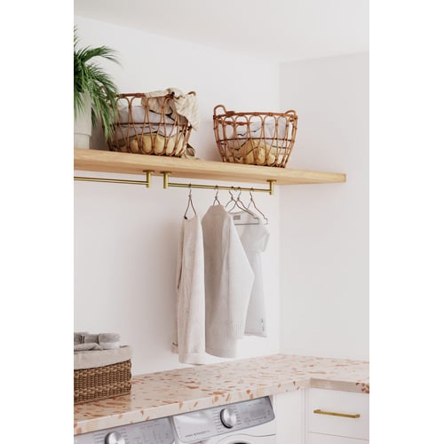 Clovelly-Brushed-Gold-750mm-Single-Towel-Rail