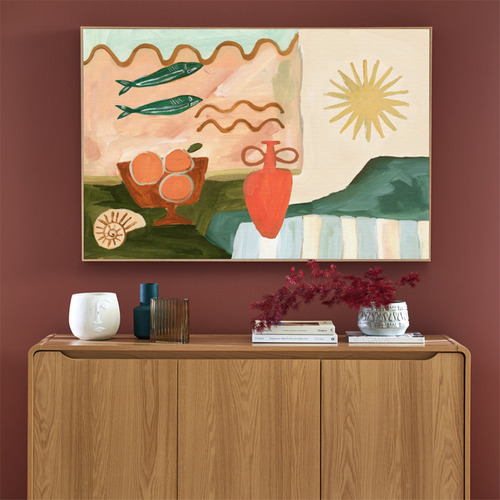 Mediterranean Haze Framed Canvas Wall Art