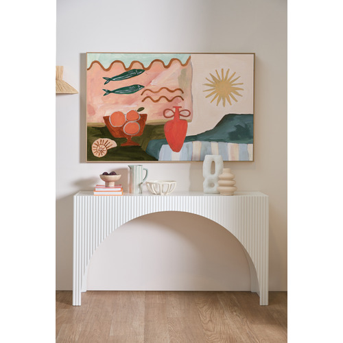 Mediterranean Haze Framed Canvas Wall Art