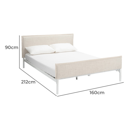 Natural Montauk Slipcover Queen Bed