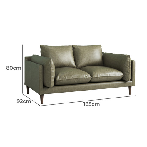 Terry 2 Seater Genuine Leather Sofa