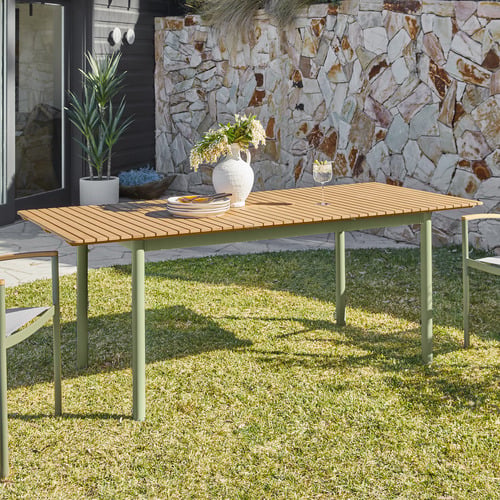 Coogee Extendable Eucalyptus Wood Outdoor Dining Table