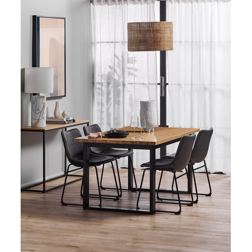 Black-Ski-Leg-Oak-Wood-Dining-Table-SBDT6SKI