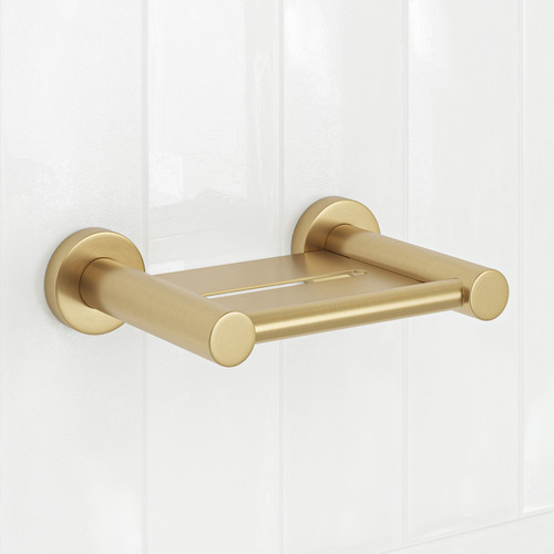 Clovelly Brushed Gold Stainless Steel Soap Dish