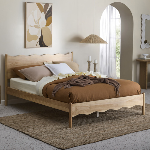 Sadie Wavy Pine Wood Bed