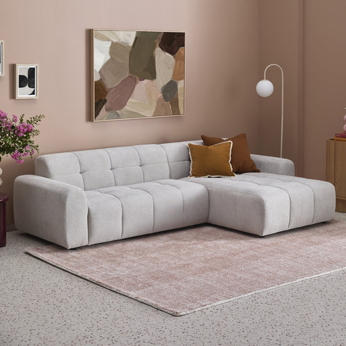 Quinn 4 Seater Upholstered Sofa with Reversible Chaise