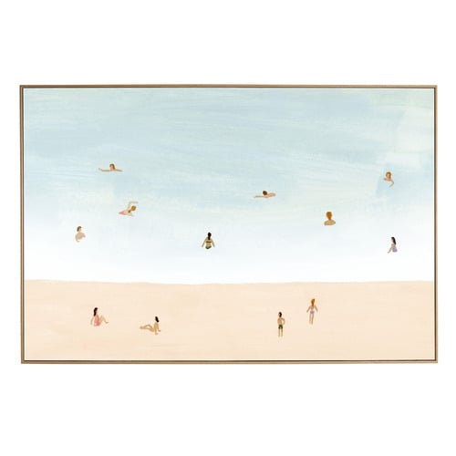 Serene Swell Framed Canvas Wall Art