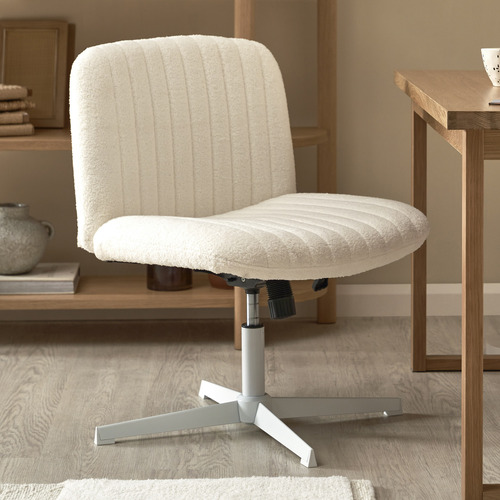 Camila Boucle Cross Legged Office Chair
