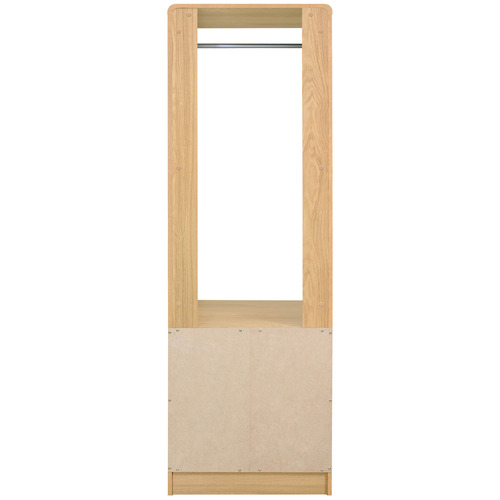 Raphael 2 Door Wardrobe with Open Coat Rack