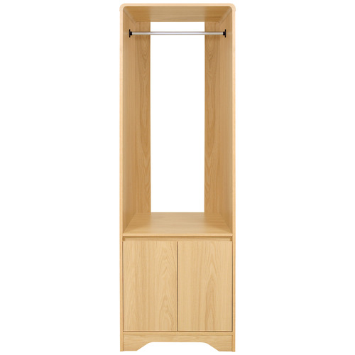 Raphael 2 Door Wardrobe with Open Coat Rack