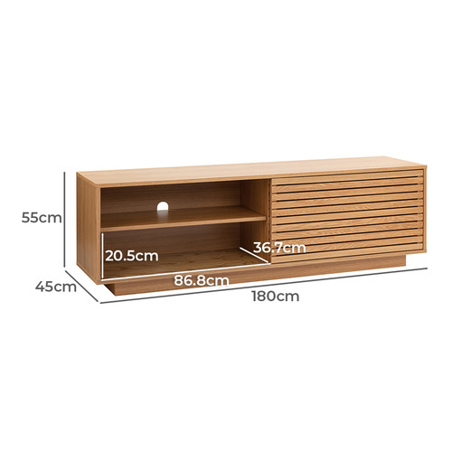 180cm Xavi Oak Wood TV Unit
