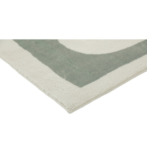 Green Geometric Duke Machine Washable Rug
