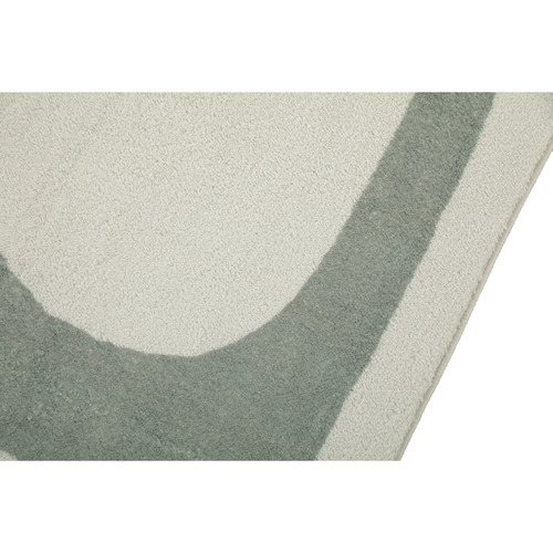 Green Geometric Duke Machine Washable Rug