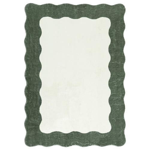 Olive Wavy Skyler Machine Washable Rug