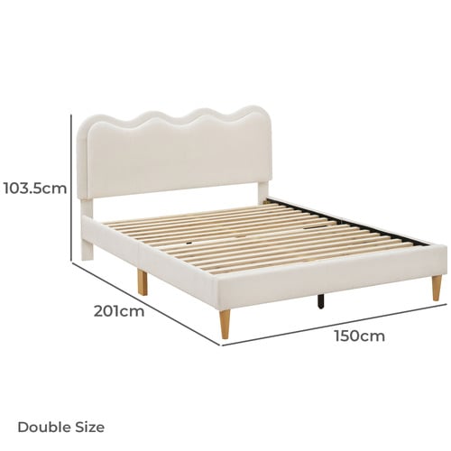 Alina Wavy Upholstered Bed