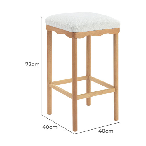 72cm Hedda Scalloped Bar Stool