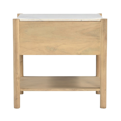 Maya Marble & Mango Wood Bedside Table