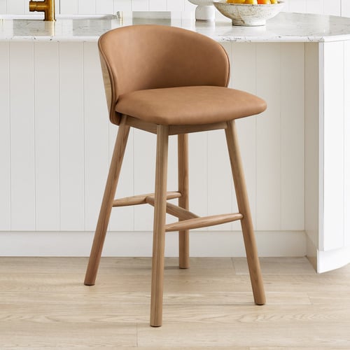 65cm Colby Faux Leather Bar Stool