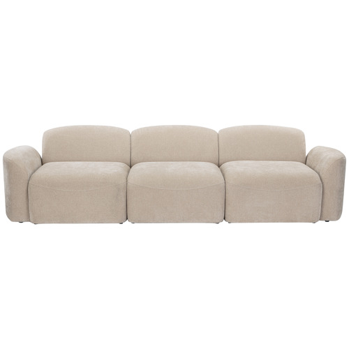 Cami 4 Seater Chenille Modular Sofa & Ottoman Set