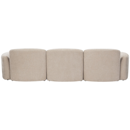 Cami 4 Seater Chenille Modular Sofa & Ottoman Set