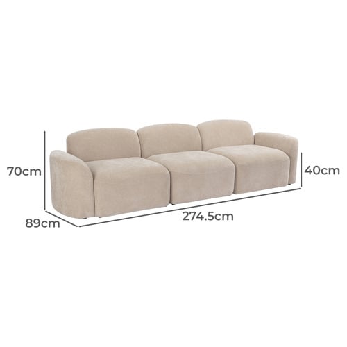 Cami 4 Seater Chenille Modular Sofa