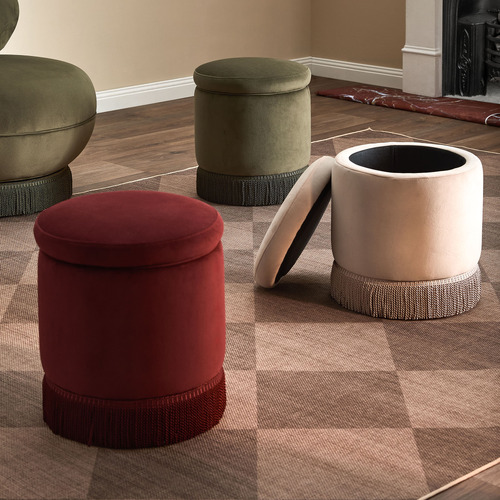 Hepburn Velvet Storage Ottoman