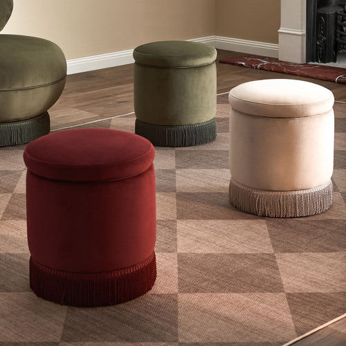 Hepburn Velvet Storage Ottoman