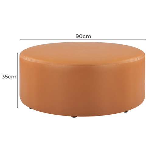 Edward Faux Leather Ottoman