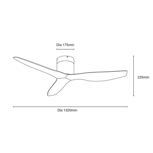 Alina 132cm AC Ceiling Fan with Remote Control
