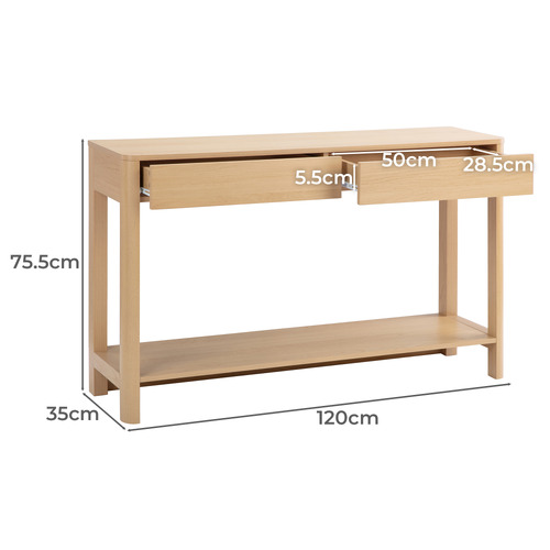 Rupert 2 Drawer Console Table