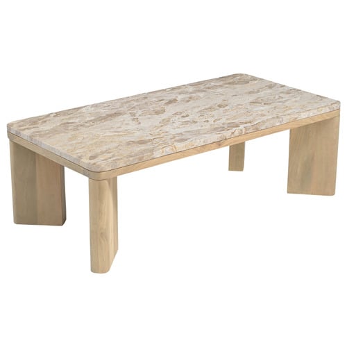 Misha Mango Wood & Tendu Marble Coffee Table