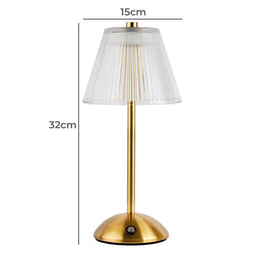 32cm Halston Rechargeable LED Touch Lamp with USB