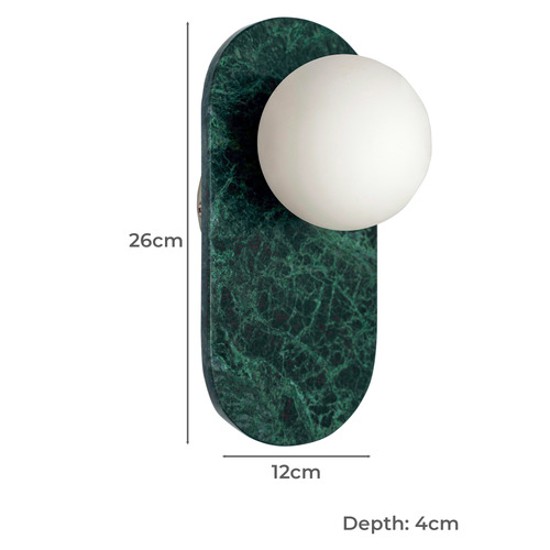 Green Kye Marble Outdoor Wall Light