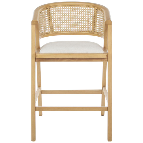 65cm Shun Rattan & Beech Wood Bar Stool