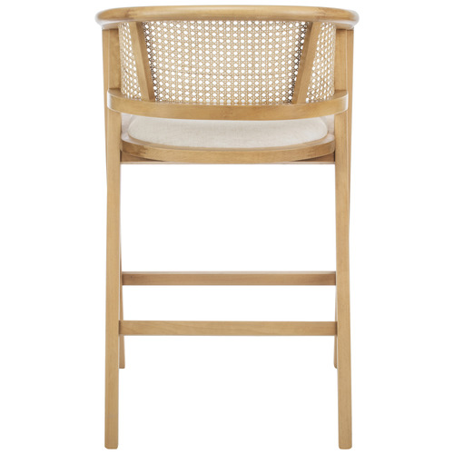 65cm Shun Rattan & Beech Wood Bar Stool