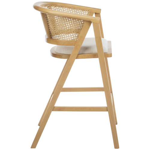 65cm Shun Rattan & Beech Wood Bar Stool
