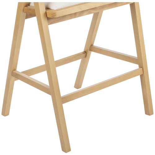 65cm Shun Rattan & Beech Wood Bar Stool