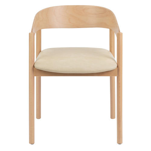Mattia Curved Back Beech Wood Dining Chair - Elegant & Durable