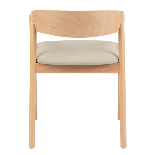 Mattia Curved Back Beech Wood Dining Chair - Elegant & Durable