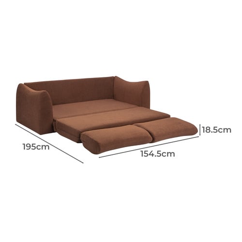 Aldo 3 Seater Queen Boucle Sofa Bed