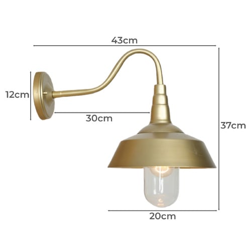Melrose Gooseneck Outdoor Wall Light