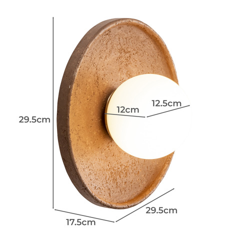 Riley Travertine-Look Wall Sconce