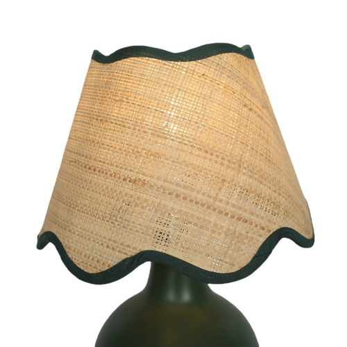 35cm Pippa Ceramic & Rattan Table Lamp