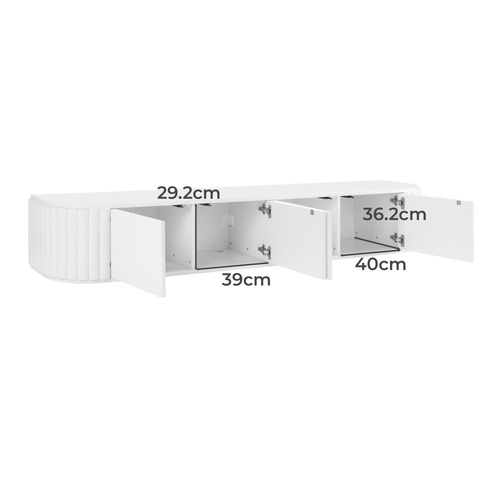 Hayley Curved Wall-Mounted TV Unit