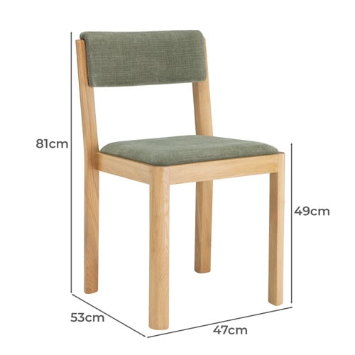 Alex Solid Oak Wood Dining Chairs