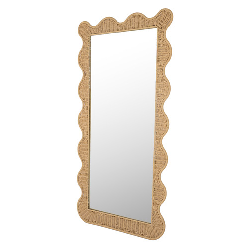Lucia Wavy PE Rattan Full Length Mirror
