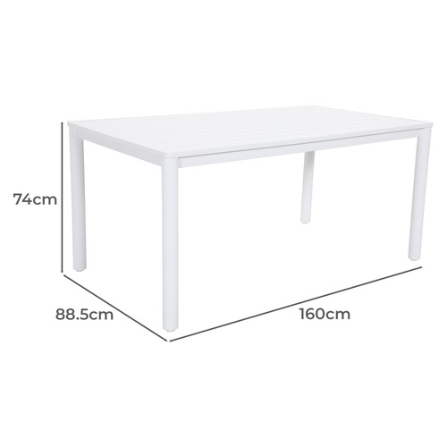 6 Seater Kamari Aluminium Outdoor Dining Table